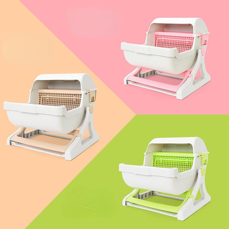 Кошачий туалет Очень большой полуавтоматический кошачий туалет Туалет для домашних животных Полузакрытый туалетный лоток