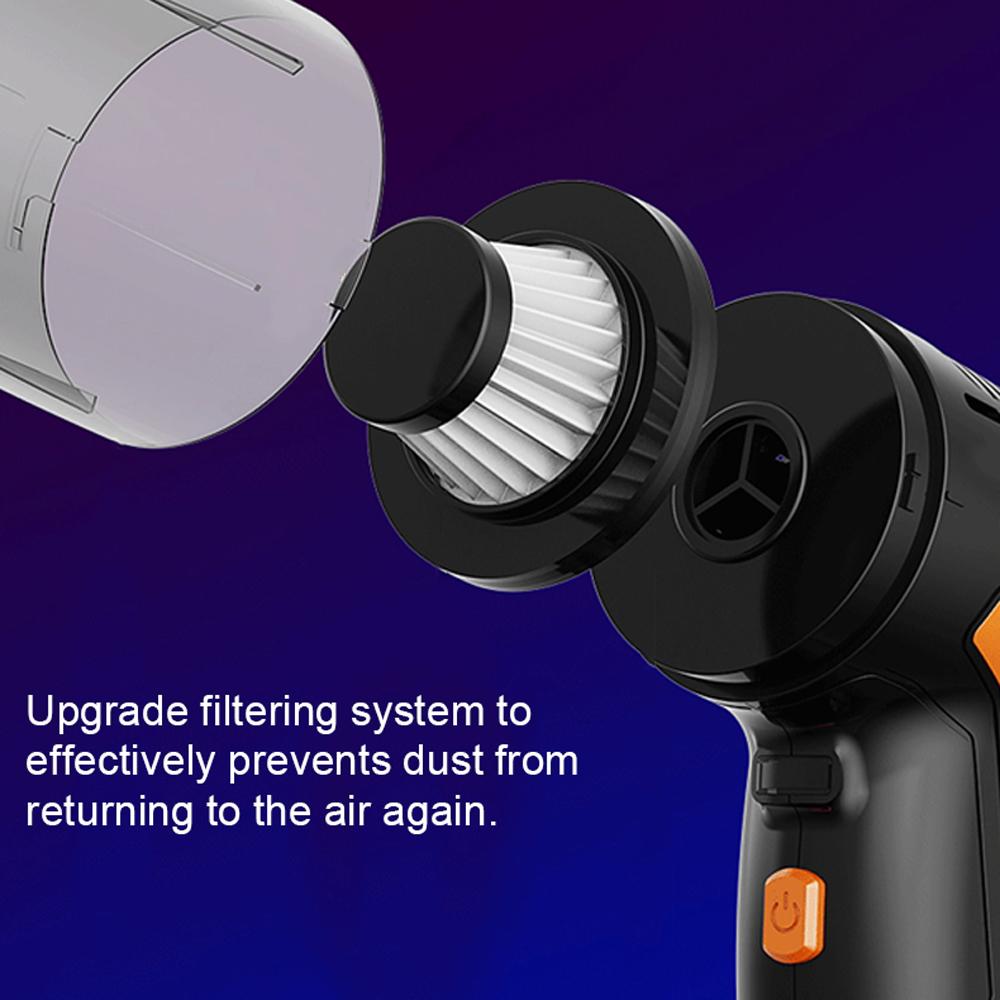 Мощный автомобильный воздушный насос «четыре в одном» Бытовой беспроводной пылесос Ручной портативный воздушный насос Модель с беспроводной зарядкой 9000 Па