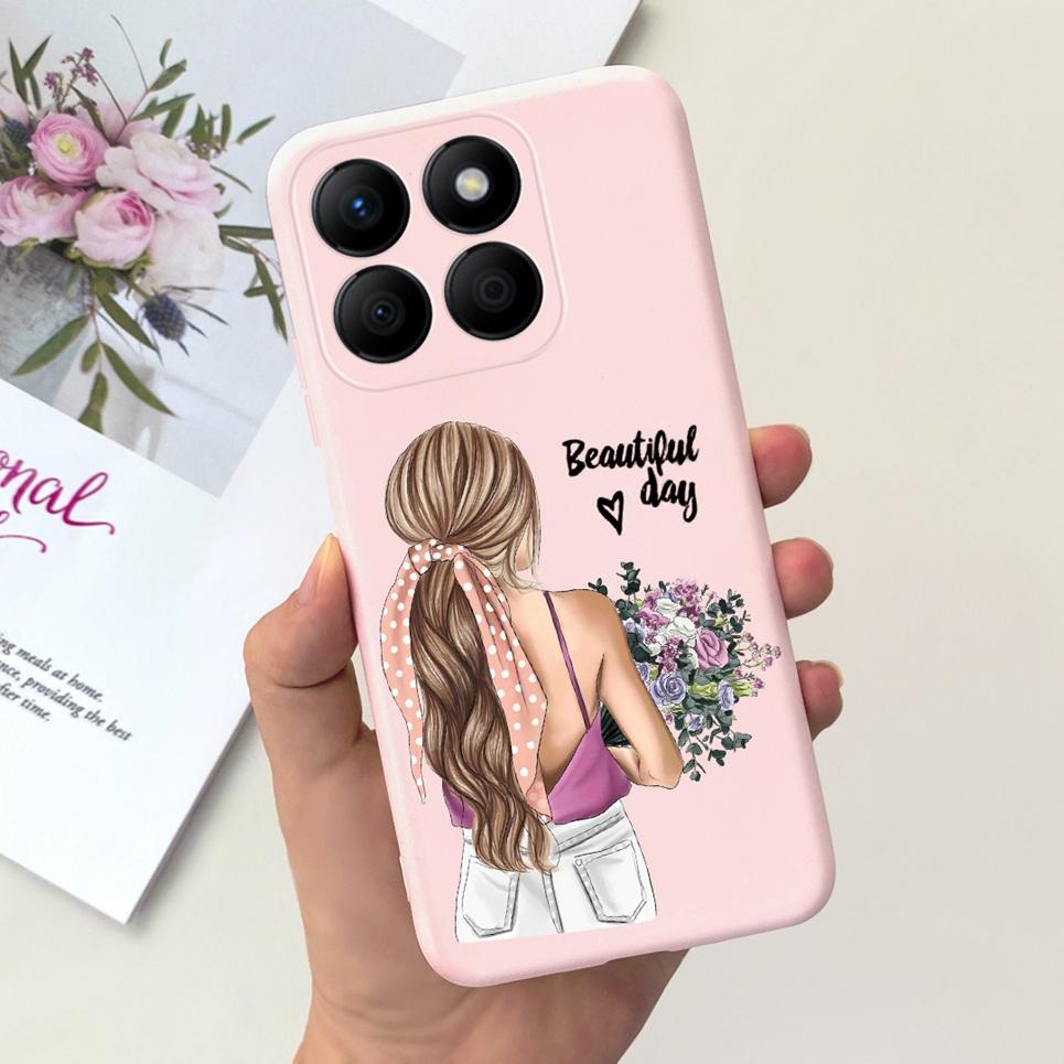 Women Fashion Girly Phone Case For Huawei Honor X9b Honor X8b Coque Funda Flower Pattern Soft Silicone Funda HonorX9b 5G Coques