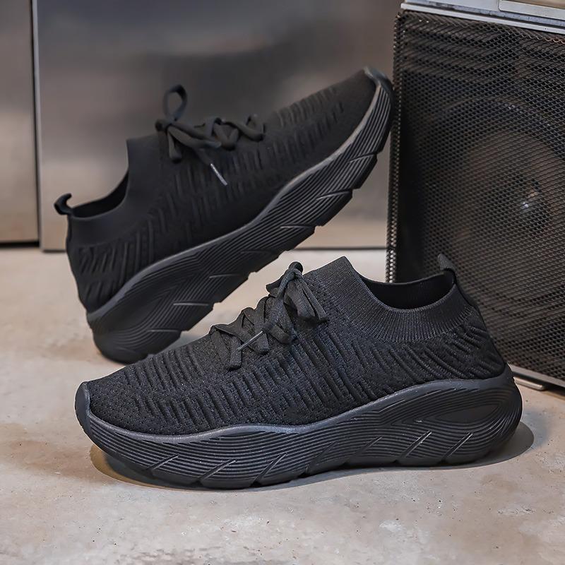 Unisex Breathable Running Shoes Knitted Mesh Slip-On Casual Sneakers Speed Competition Sports Socks Mouth Spring Summer
