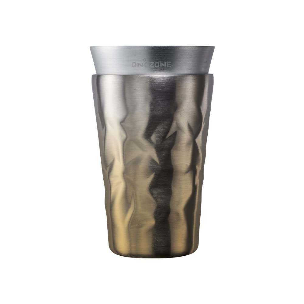 Doshisha Hyogoku For Cold Vacuum Double Single Layer Tumbler, Storage, Structure, Aluminum, 350ml, Gold, ON℃ZONE