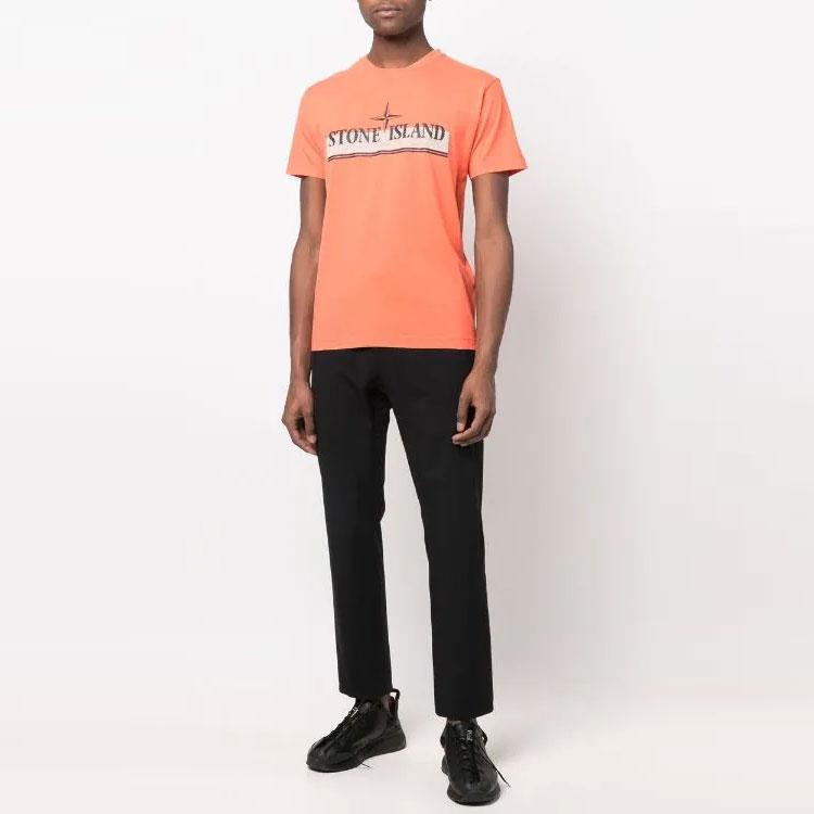 Stone Island Short-Sleeve T-Shirt Orange Men Tops 76152NS92-V0032