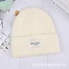 ins foreign style knitted hat letter mark age-reducing flanged warm autumn and winter pullover hat casual versatile wool hat