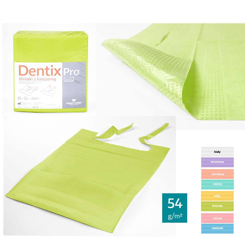 Dental Bib With Pocket 39cm x 48cm Lime Green Foiled 54g Dentixpro 50pcs