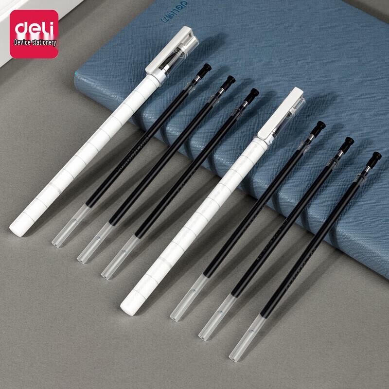 Deli 0.5mm Black Bullet Tip Gel Pen Refills