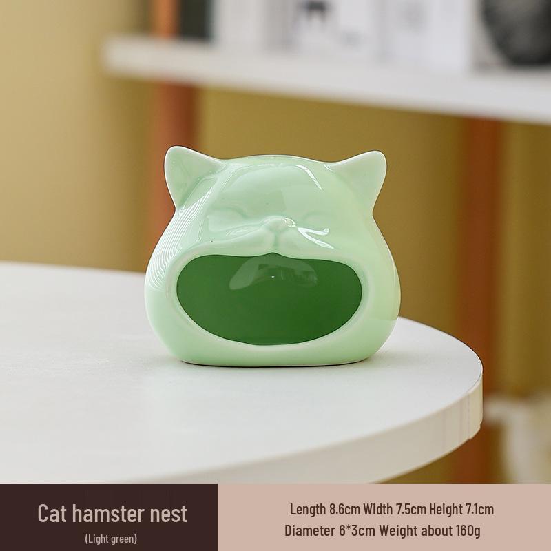 Охлаждающее керамическое убежище для хомяков: Летний приют и игровой домик