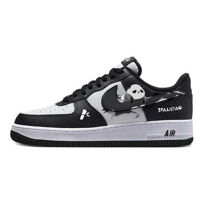 Nike Air Force 1 Нескользящие, Износостойкие, Легкие Низкие Скейтбордические Кроссовки Унисекс Черно-белые DV0788-001(Команда56-)