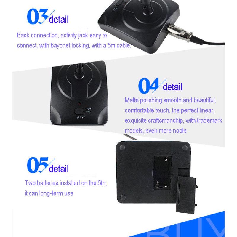 Профессиональный конденсаторный проводной микрофон на гибкой стойке, настольный высокочувствительный конденсаторный микрофон