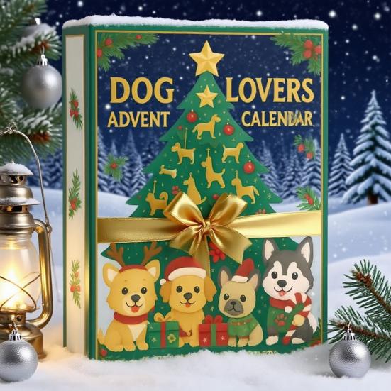 Календарь ожидания для любителей собак, Рождественский календарь обратного отсчета с 24 породами собак, Подарочный набор-сюрприз на щенячью тематику