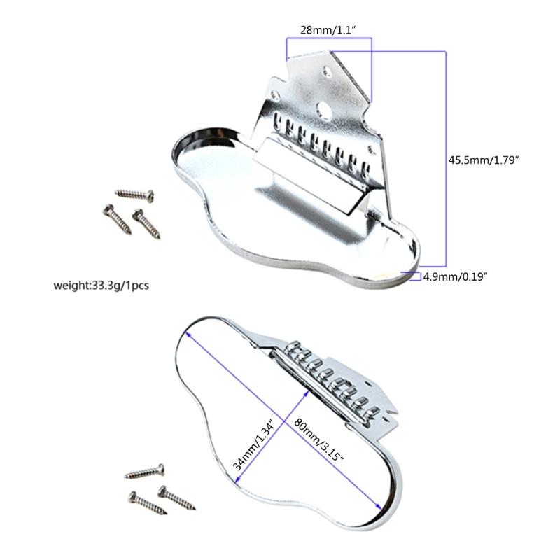 3.1x1.8 дюйма Металлический струнодержатель для мандолины, комплект для замены для 8-струнных мандолин с четырьмя предварительно установленными отверстиями для монтажных винтов