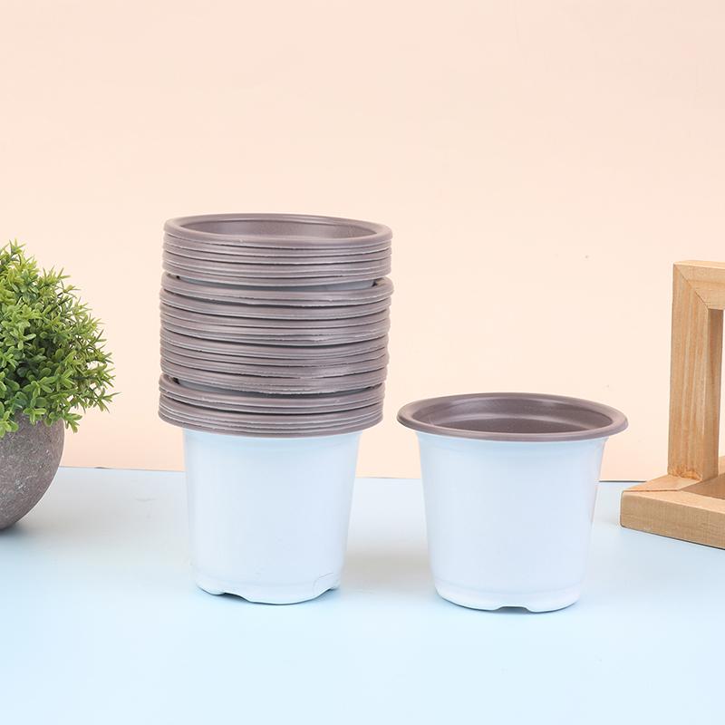 10 шт. пластиковый цветочный горшок для выращивания суккулентных растений, небольшой цветочный горшок, простой посадочный горшок для рассады, утолщенные питомники
