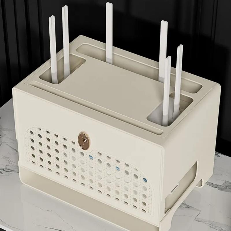 Коробка для хранения роутера Экономия места Беспроводной WIFI ТВ-приставка Розетка для кабеля Пластиковый контейнер Организация рабочего стола Домашний аксессуар
