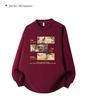 2025 Unisex Red Round Neck Year of the Horse Sweatshirt with Custom Logo, Thickened for Annual Meeting.