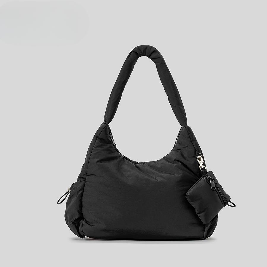 Сумка через плечо из нейлона U-образной формы, женская литературная куртка, хлопковая сумка, сумка через подмышку для поездок на работу