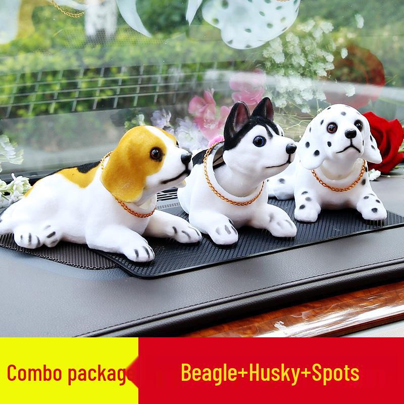 Милый мультяшный песик-бобблхед для украшения интерьера автомобиля