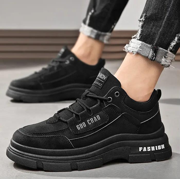 Мужская обувь осень и зима платформа нескользящая и износостойкая уличная спортивная альпинистская повседневная кожаная обувь мужская строительная сит