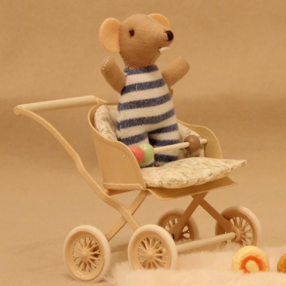 Искусственная детская игрушечная модель 1:12 Кукольный домик Миниатюрная сцена Новая детская коляска