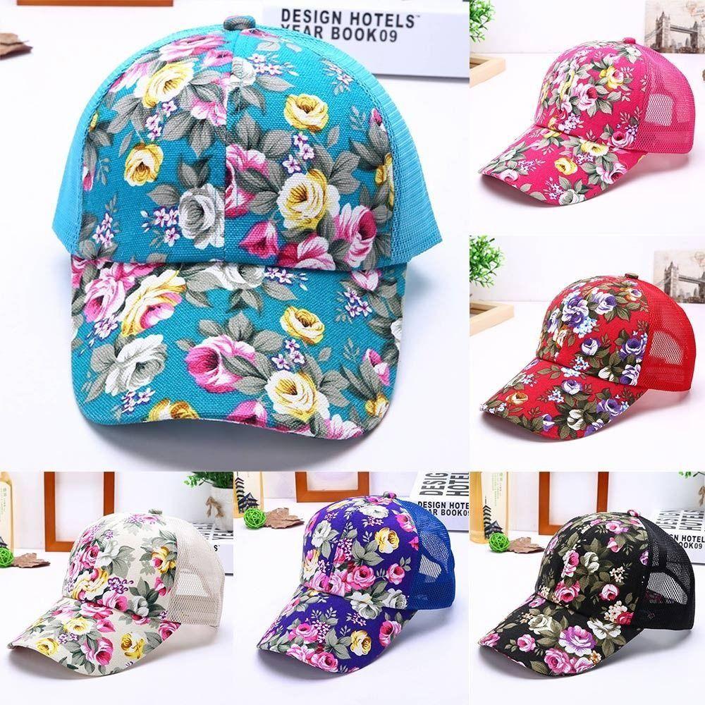 Flower Printed Fishing Cap Mesh Hip Hop Sun Hat New Baseball Cap Summer Autumn Outdoor