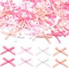 50 шт./лот 2,5x3 см Банты из ленты Разноцветные Мини Атласные Банты-Цветы Для DIY Ручной Работы Домашней Вечеринки Украшения для Головных Уборов Аксессуары