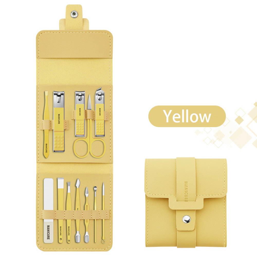 Новый 12-16 шт./компл. набор кусачек для ногтей из нержавеющей стали, набор кусачек для ногтей со складной сумкой, наборы маникюрных ножниц, ножницы, инструмент для макияжа и красоты