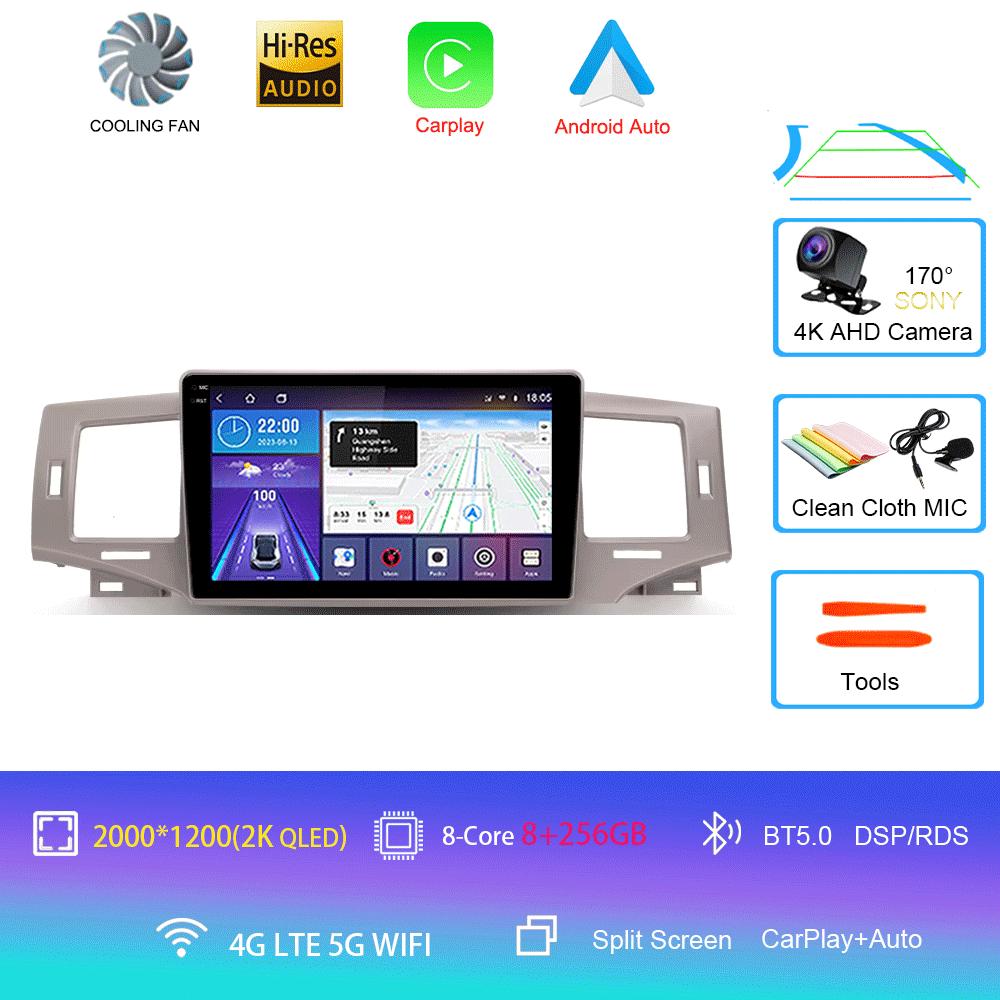 Автомобильный радиоприемник Android 14 Carplay Auto Multimedia Player для Toyota Corolla 9 E120 2004-2006 WIFI+4G Автомагнитола Стерео 2din Головное устройство