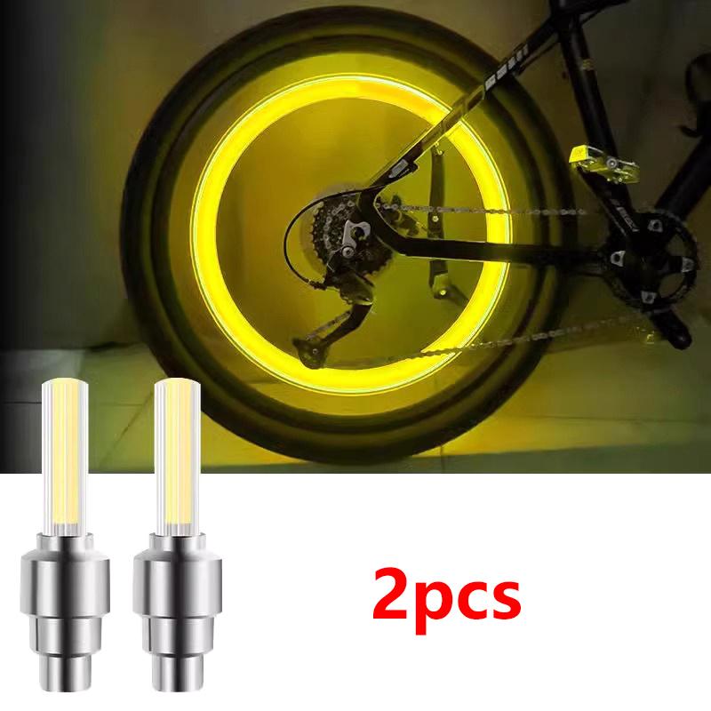 Светодиодный фонарь для вентиля велосипеда, неоновый фонарь для спиц велосипеда, фонарь для вентиля шины велосипеда, предупреждающий фонарь для ночной езды Аксессуары для велосипеда