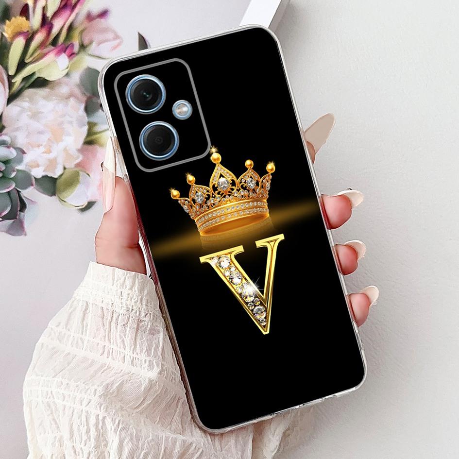 Чехол для Xiaomi Redmi Note 12 5G Милые Буквы Короны Прозрачный Силиконовый Мягкий Тонкий Чехол Для Телефона Redmi Note 12 Pro Plus