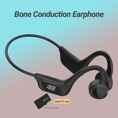 LY1 Наушники с костной проводимостью, ушной крючок, 9D звук, беспроводная Bluetooth-совместимая гарнитура, MP3-плеер с памятью для бега