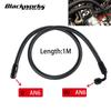 1M AN6 6AN Black Braided Oil Fuel Fittings Hose End 90+90 Degree /0+90Degree Oil Adaptor Kit Oil Fuel Hose Line