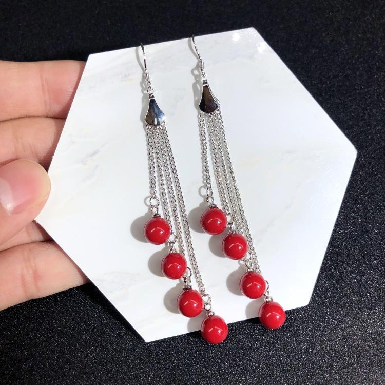 Австрийские серьги из супер-блестящего хрусталя, серьги-пусеты, нишевые серьги с высококлассным темпераментом, длинные простые серьги, серебряные иглы 925 пробы.