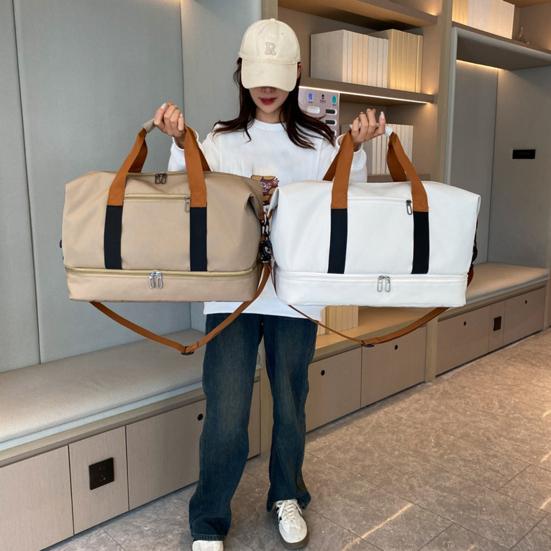 Дорожная сумка Раздельное хранение сухих и влажных вещей Расширяемое отделение Большая вместимость Регулируемый ремень Ручная кладь Спортивная сумка для пляжа Деловая сумка