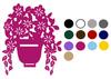 2. Flowerpot pendant, flowers, openwork decoration, COLORS