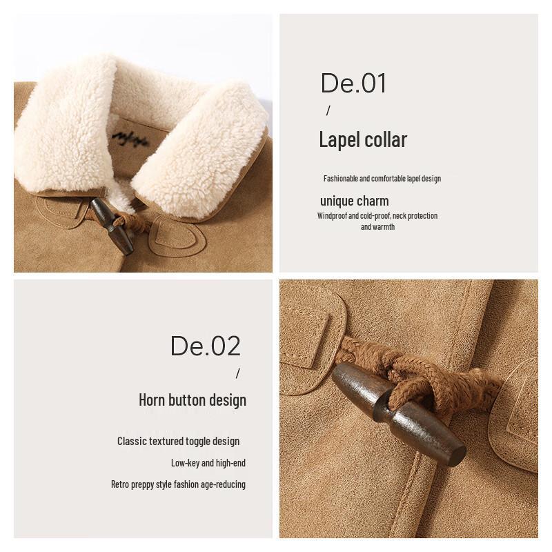 Женская куртка MJ STYLE из искусственной замши с подкладкой из искусственной овчины и воротником-стойкой