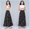 Женские летние шифоновые юбки летние большие размеры в богемном стиле с цветочным принтом большие качели женская пляжная длинная юбка А-силуэта Faldas