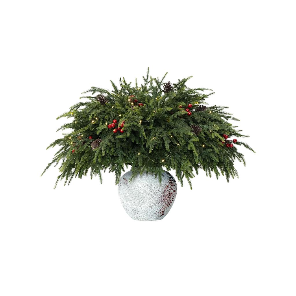 Christmas Norfolk Branches With Lights - Battery Operated Christmas Decoration