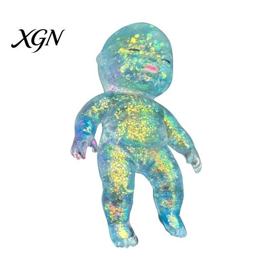 Babies Sensory Toy Glitter Stress Relief Slow Rising Anxiety Relieving Mini Baby Reduction Squeeze Soft Stretchy Relaxation Ball Fidget
