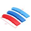 ABS 3-Color Grille Cover Strips Clip Trim For BMW F10 F11 5 Series Kidney Grill M-Sport 12 Bars Insert 2011-2013 Car
