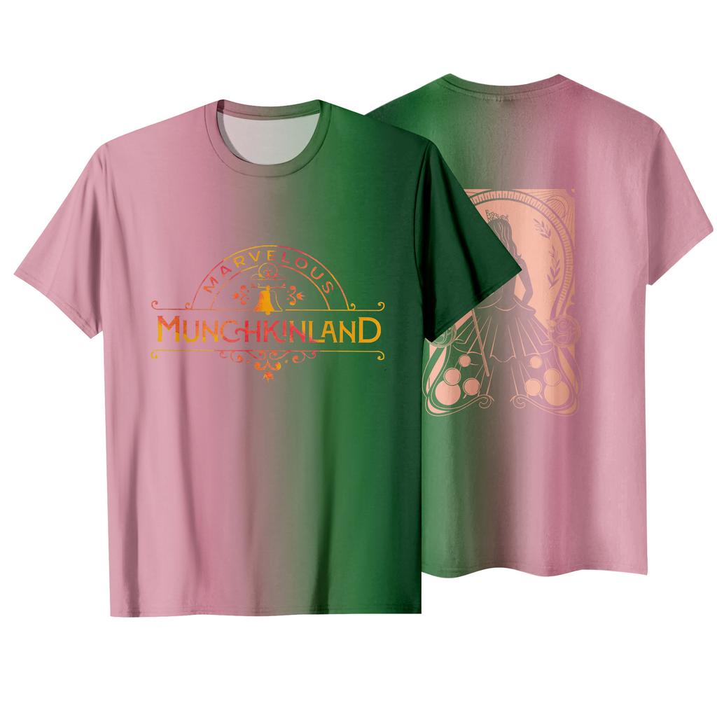 Модная рабочая одежда с коротким рукавом и круглым вырезом, принтованные топы для женщин, летние топы