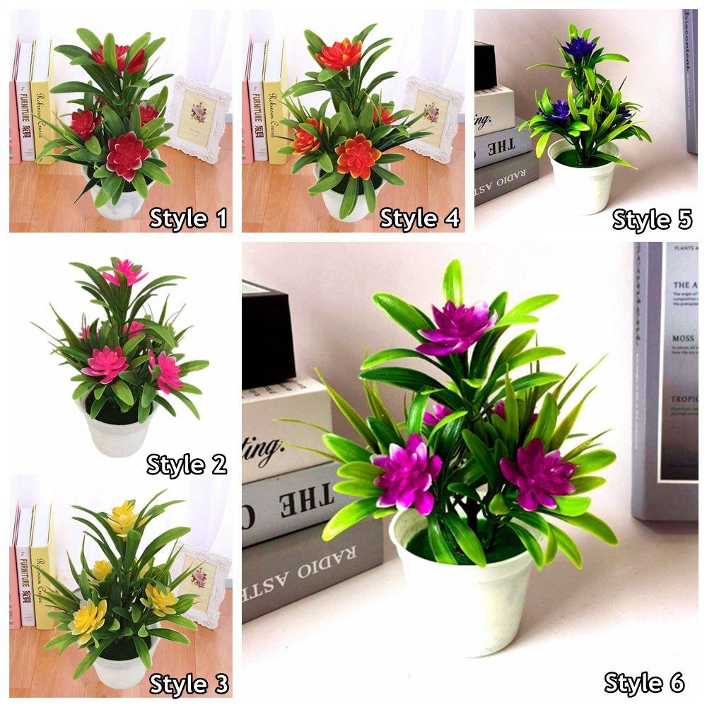 Miniascape Wedding Party Decortion with Pots Outdoor Decor Artificial Flower Fake False Plants
