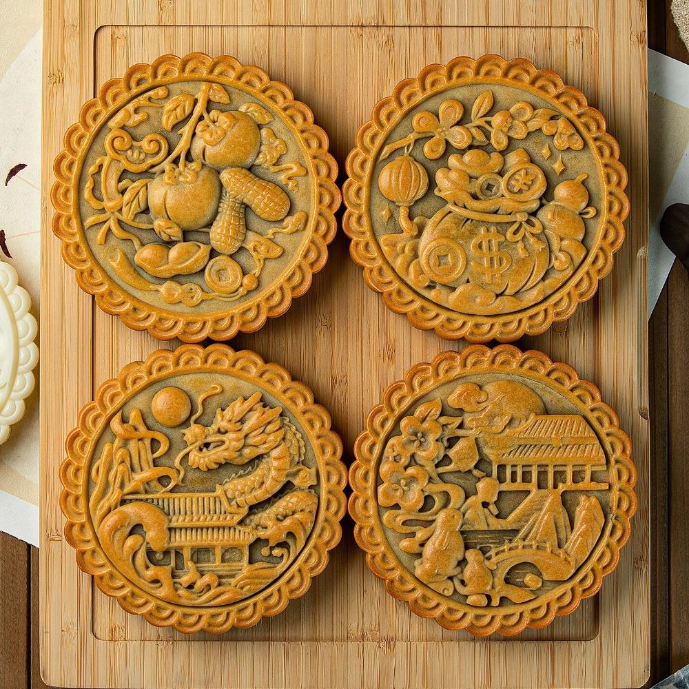 Hand Press Mid-Autumn Festival Moon Cake Mold Pastry Mold  Kitchen