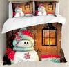 Snow Christmas Duvet Cover Set, Decorative 3 Piece Bedding Set With 2 Pillow Shams, Single King Queen Twin Size Bed Collection