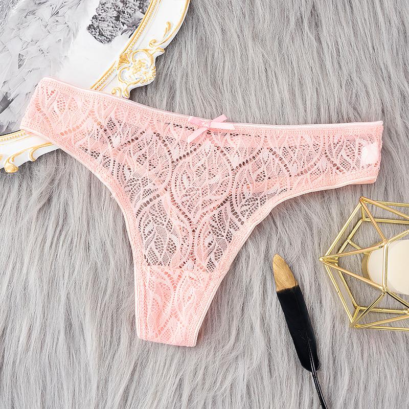 Lace Sexy G-String Thong Transparent Women Panties Low Waist Thongs Hollow Out Female Briefs Soft Intimate Lady Underwear