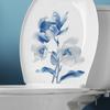 Sticker Removable Self-adhesive Waterproof PVC Living Room Bathroom Wall Art Floral Toilet Lid Decoration Decal