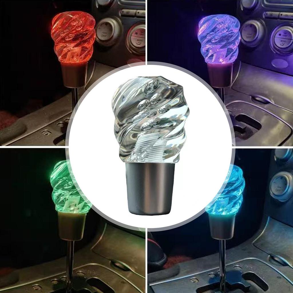 Ручка переключения передач автомобиля, многоцветные светодиодные фонари, красивая прозрачная ручка для большинства моделей грузовиков