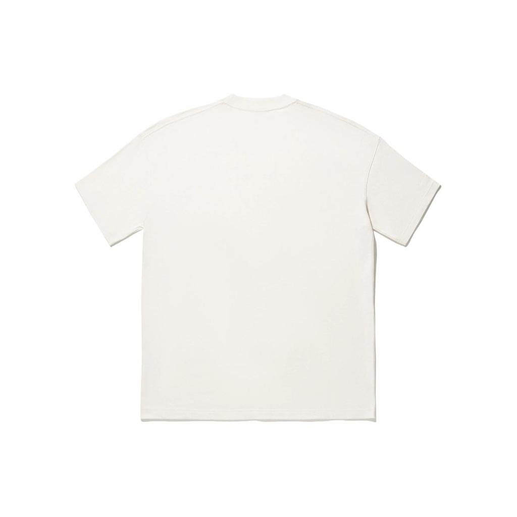 Li Ning Vital Series Solid Color Loose Casual Short Sleeve T-Shirt Unisex Tops Off-White AHSTB11-1