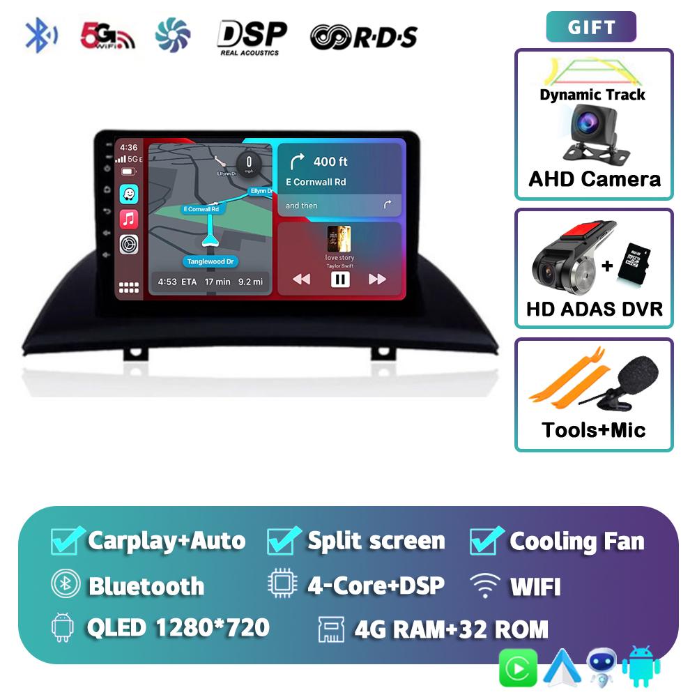 Android 14 Carplay Auto WIFI+4G автомобильное радио для BMW X3 E83 2004 - 2012 Мультимедиа GPS Видеоплеер Стерео 2din DSP Головное устройство Аудио