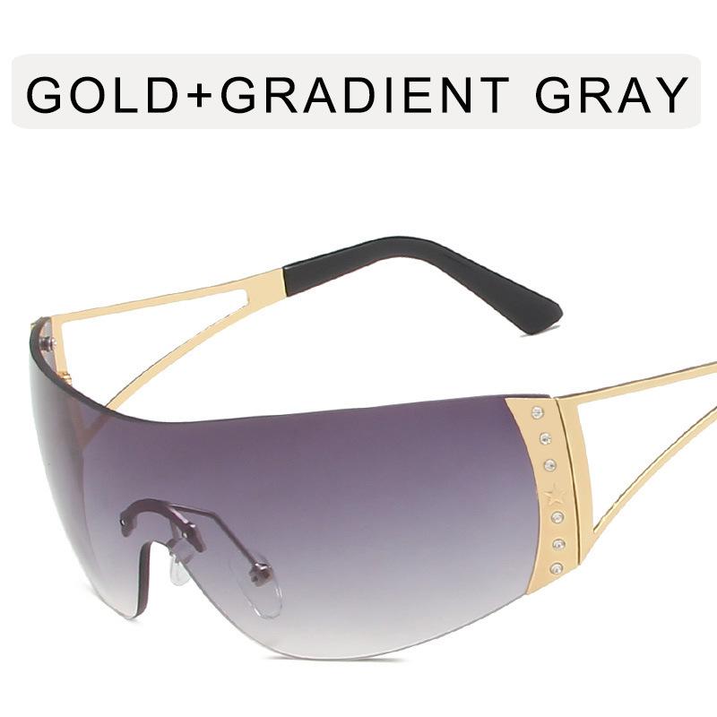Солнцезащитные очки в стиле будущих технологий Женские Панк Y2K Хип-хоп Защита от УФ-лучей Солнцезащитные очки Женские Сценические Выступления Женские Солнцезащитные очки