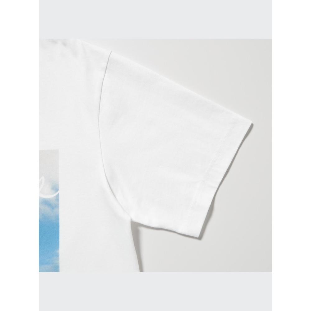 Uniqlo Футболка с коротким рукавом и принтом «Мир всем», стандартный крой, фото Magnum