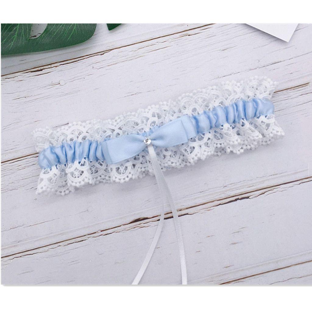 Women Girls Wedding Accessories Bridal Garter Lace Garter Leg Loop Bow Leg Ring