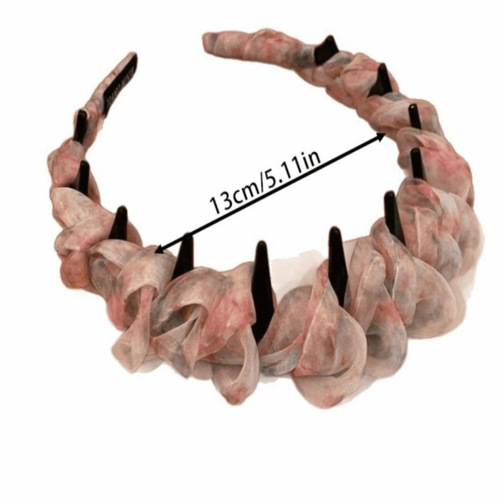 Pleated Hairband U Shape High Cranium Headband Elegant Hair Hoops Hair Accessories